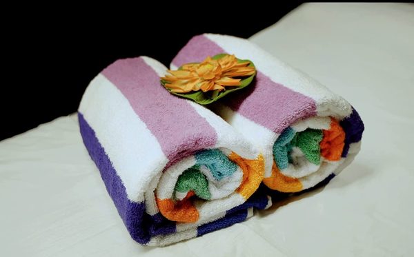 OrganicMate Large Beach Towels Set of 2 - 35x70 Soft & Absorbent Oversized Sheet Made of 100% Cotton - Image 8
